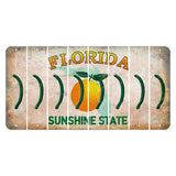 Florida Citrus Orange Cut License Plate Strips (Set of 8) Parenthesis - Right