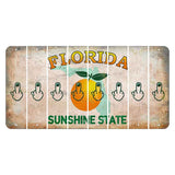 Florida Citrus Orange Cut License Plate Strips (Set of 8) Middle Finger