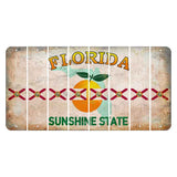 Florida Citrus Orange Cut License Plate Strips (Set of 8) State Flag