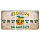 Florida Citrus Orange Cut License Plate Strips (Set of 8) Engine