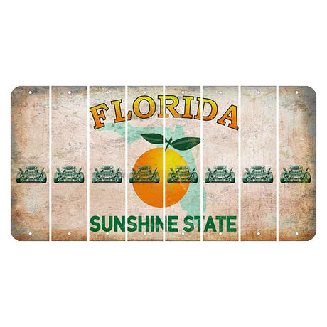 Florida Citrus Orange Cut License Plate Strips (Set of 8) Hot Rod