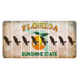 Florida Citrus Orange Cut License Plate Strips (Set of 8) Bald Eagle