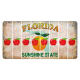 Florida Citrus Orange Cut License Plate Strips (Set of 8) Apple
