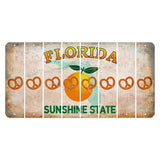Florida Citrus Orange Cut License Plate Strips (Set of 8) Pretzel