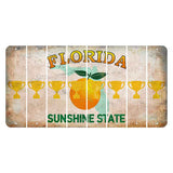 Florida Citrus Orange Cut License Plate Strips (Set of 8) Trophy