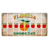 Florida Citrus Orange Cut License Plate Strips (Set of 8) Teacher Apple