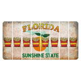 Florida Citrus Orange Cut License Plate Strips (Set of 8) French Fries
