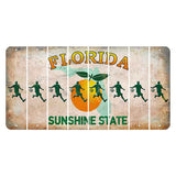 Florida Citrus Orange Cut License Plate Strips (Set of 8) Soccer Player