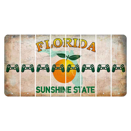 Florida Citrus Orange Cut License Plate Strips (Set of 8) PS Controller
