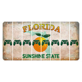 Florida Citrus Orange Cut License Plate Strips (Set of 8) X Controller