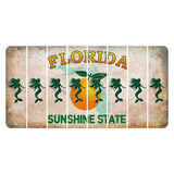 Florida Citrus Orange Cut License Plate Strips (Set of 8) Mermaid