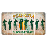 Florida Citrus Orange Cut License Plate Strips (Set of 8) Police Officer