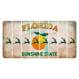 Florida Citrus Orange Cut License Plate Strips (Set of 8) Reindeer