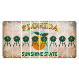 Florida Citrus Orange Cut License Plate Strips (Set of 8) Grill