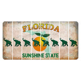 Florida Citrus Orange Cut License Plate Strips (Set of 8) Elephant