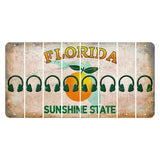 Florida Citrus Orange Cut License Plate Strips (Set of 8) Headphones
