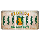 Florida Citrus Orange Cut License Plate Strips (Set of 8) Cowboy - Leaning