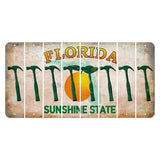Florida Citrus Orange Cut License Plate Strips (Set of 8) Hammer