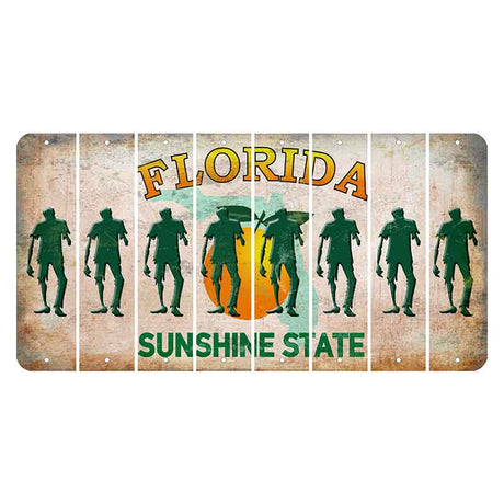 Florida Citrus Orange Cut License Plate Strips (Set of 8) Zombie
