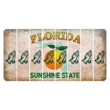Florida Citrus Orange Cut License Plate Strips (Set of 8) Praying Hands