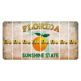 Florida Citrus Orange Cut License Plate Strips (Set of 8) Cement Truck