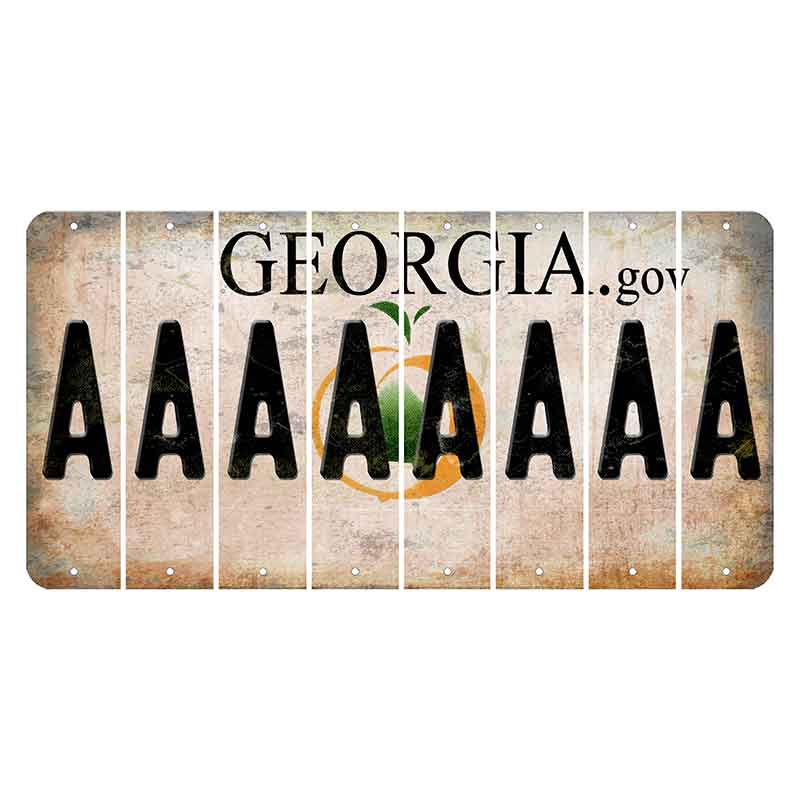 Georgia.gov Cut License Plate Strips (Set of 8) A