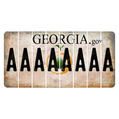 Georgia.gov Cut License Plate Strips (Set of 8) A