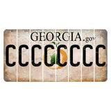 Georgia.gov Cut License Plate Strips (Set of 8) C