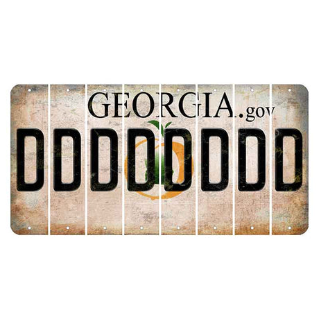 Georgia.gov Cut License Plate Strips (Set of 8) D