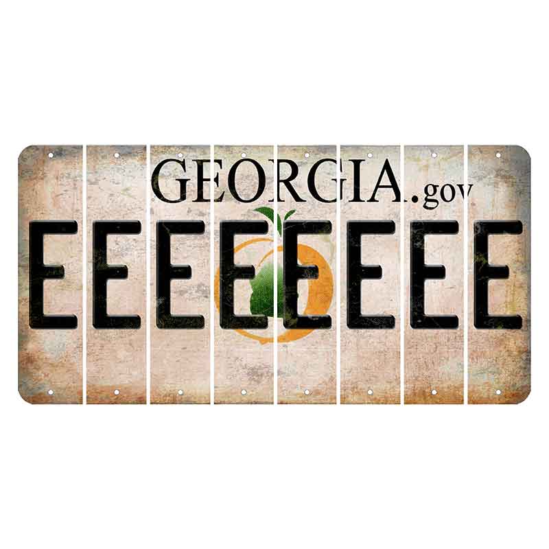 Georgia.gov Cut License Plate Strips (Set of 8) E