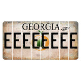 Georgia.gov Cut License Plate Strips (Set of 8) E