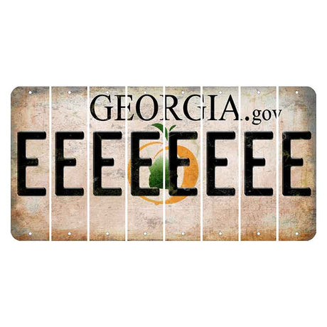 Georgia.gov Cut License Plate Strips (Set of 8) E