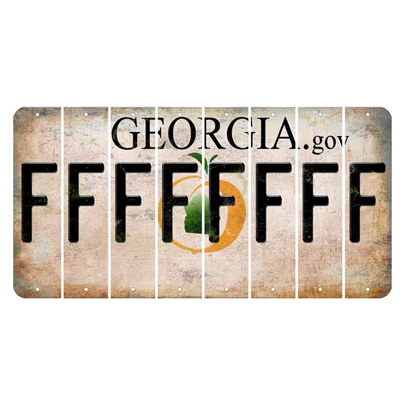Georgia.gov Cut License Plate Strips (Set of 8) F