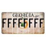 Georgia.gov Cut License Plate Strips (Set of 8) F