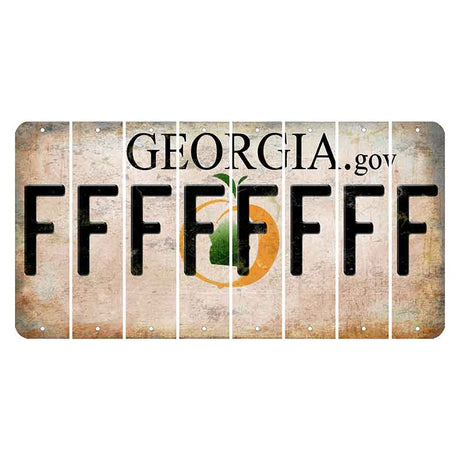 Georgia.gov Cut License Plate Strips (Set of 8) F