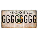 Georgia.gov Cut License Plate Strips (Set of 8) G