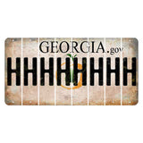 Georgia.gov Cut License Plate Strips (Set of 8) H