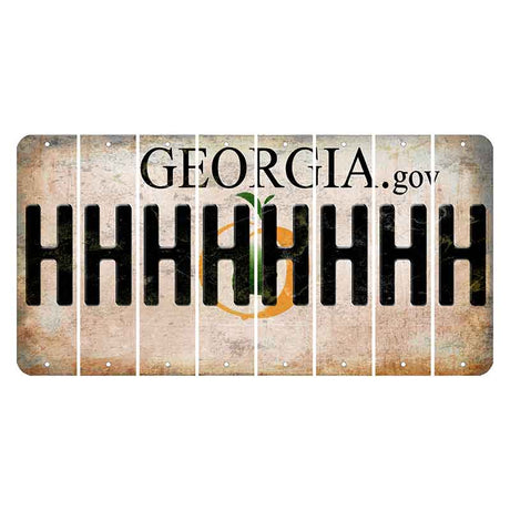 Georgia.gov Cut License Plate Strips (Set of 8) H
