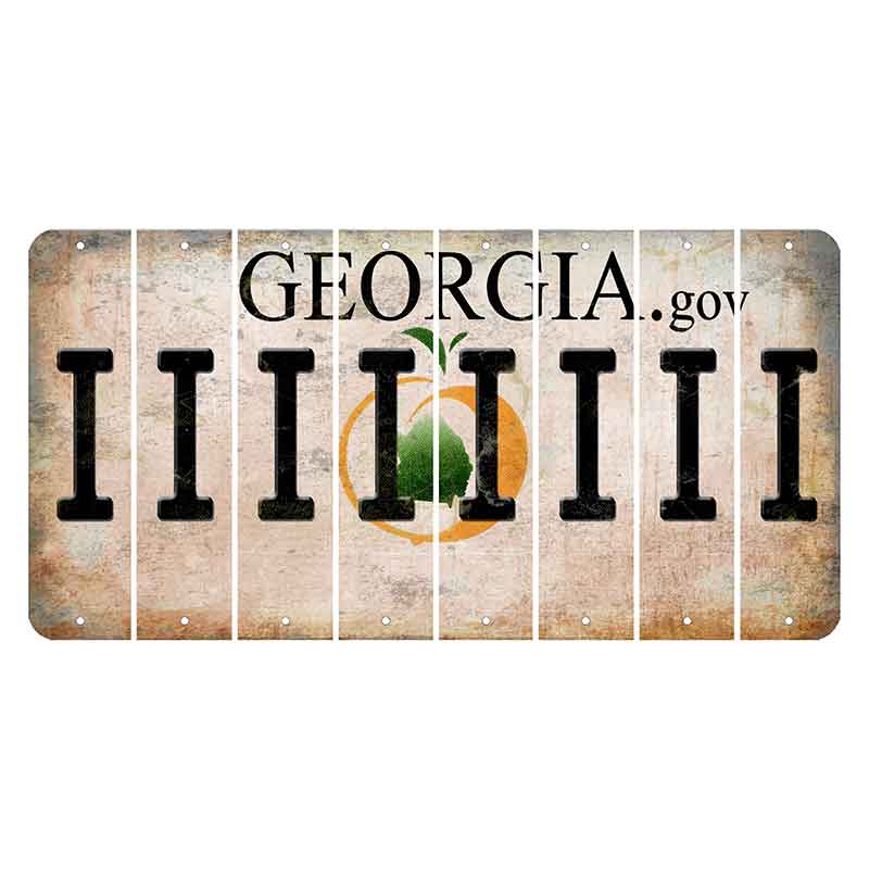 Georgia.gov Cut License Plate Strips (Set of 8) I