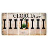 Georgia.gov Cut License Plate Strips (Set of 8) I