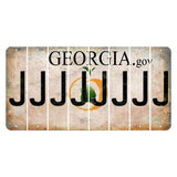Georgia.gov Cut License Plate Strips (Set of 8) J