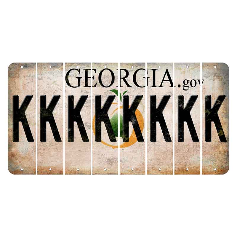 Georgia.gov Cut License Plate Strips (Set of 8) K
