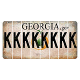 Georgia.gov Cut License Plate Strips (Set of 8) K