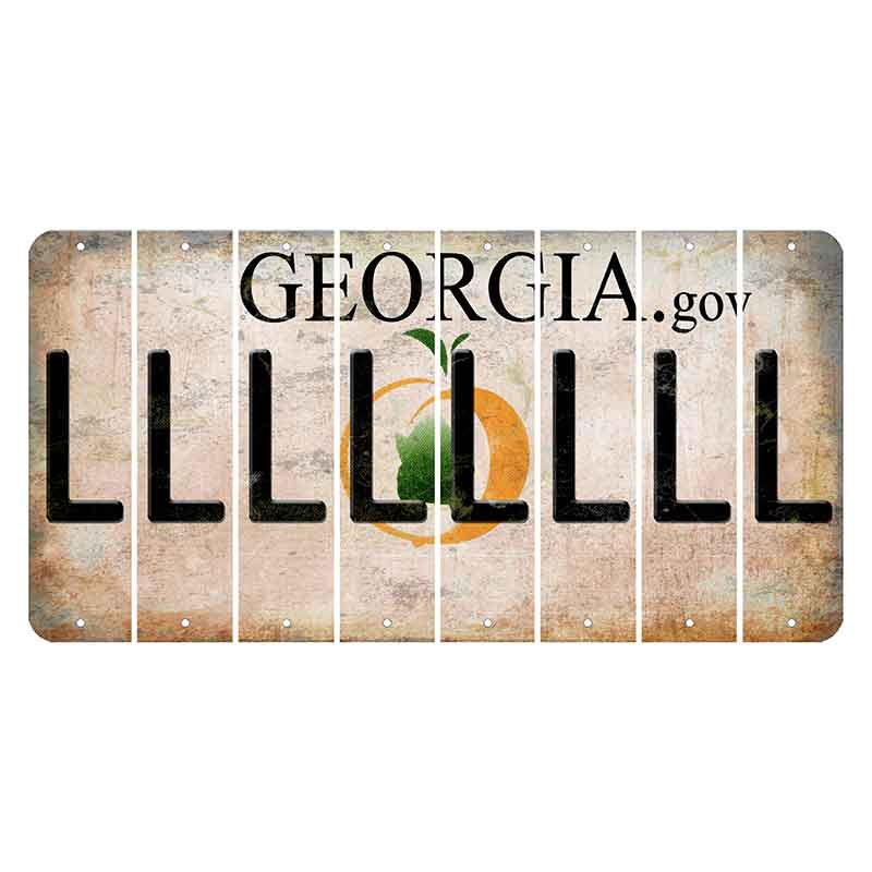 Georgia.gov Cut License Plate Strips (Set of 8) L