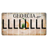 Georgia.gov Cut License Plate Strips (Set of 8) L