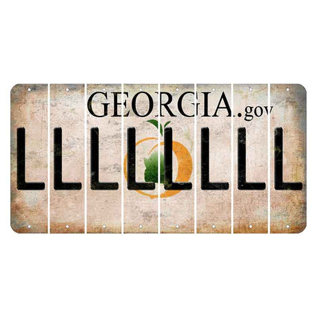Georgia.gov Cut License Plate Strips (Set of 8) L