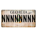 Georgia.gov Cut License Plate Strips (Set of 8) N