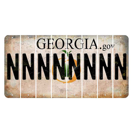 Georgia.gov Cut License Plate Strips (Set of 8) N