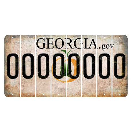 Georgia.gov Cut License Plate Strips (Set of 8) O