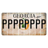 Georgia.gov Cut License Plate Strips (Set of 8) P